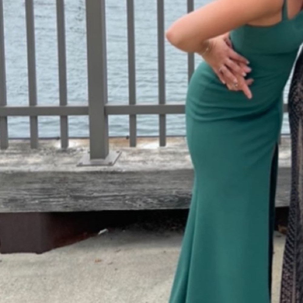 Azazie size A4 emerald dress